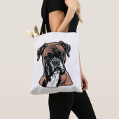 Boxer Buddy Humoristische Beschermende Tote Bag (Dichtbij)