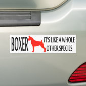 Boxer-Bumpersticker Bumpersticker (Op auto)
