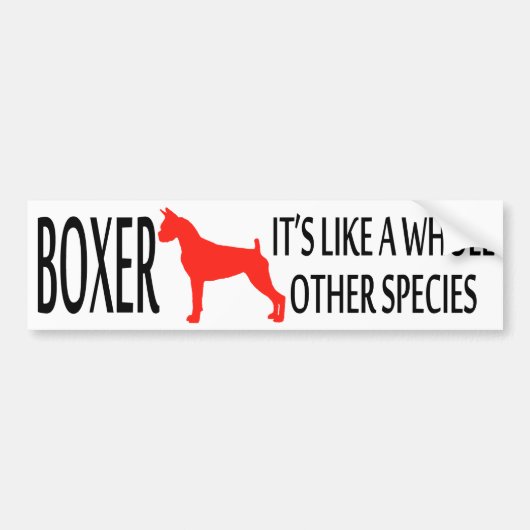 Boxer-Bumpersticker Bumpersticker (Voorkant)