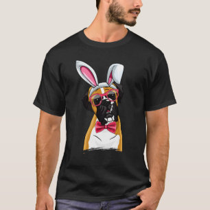 Boxer Bunny Ears Eels Cute Easter Dog Owne T-shirt
