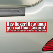 Boxer Call Him General Bumpersticker (Op auto)
