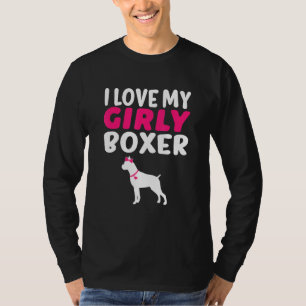 Boxer Canine Pet Girl Dog Geslacht Schuim T-shirt
