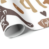 Boxer-cartoon in verschillende poten naadloos cadeaupapier (Rol Hoek)