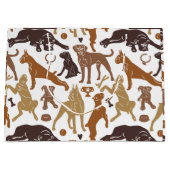 Boxer cartoon in verschillende stellen groot cadeauzakje (Voorkant)