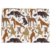 Boxer cartoon in verschillende stellen groot cadeauzakje (Achterkant)