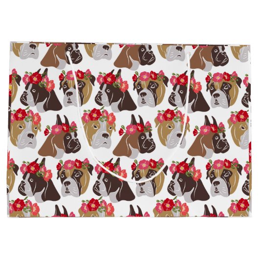 Boxer cartoon kleurig naadloos patroon groot cadeauzakje (Achterkant)