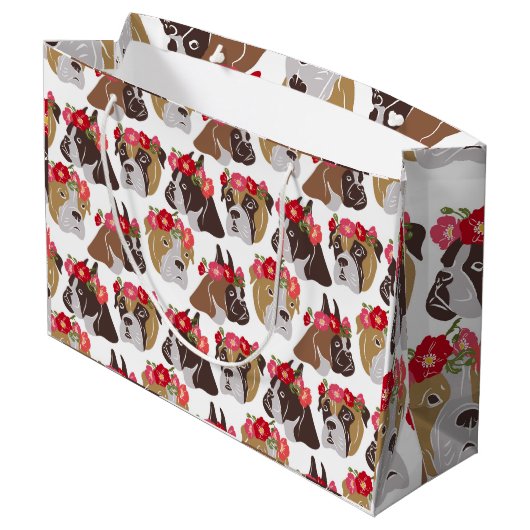 Boxer cartoon kleurig naadloos patroon groot cadeauzakje (Achterkant Gekanteld)