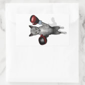 Boxer Cat Rechthoekige Sticker (Tas)