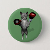 Boxer Cat Ronde Button 5,7 Cm (Voorkant)
