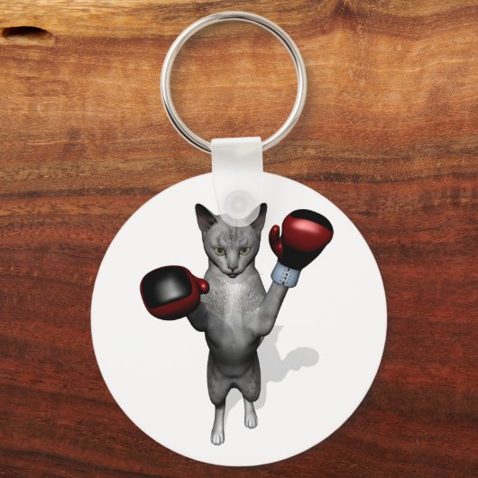 Boxer Cat Sleutelhanger (Voorkant)