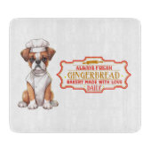 Boxer Chef Baking Gingerbread Snijplank (Voorkant)