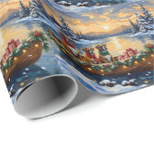 Boxer Christmas Boat Holiday Cadeaupapier (Rol Hoek)
