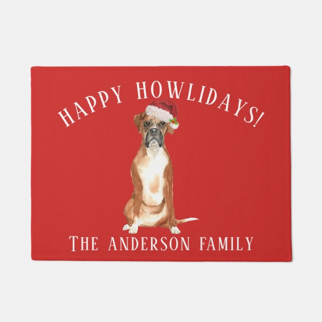 Boxer Christmas Deurmat (Voorkant)