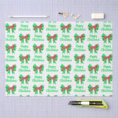 Boxer Christmas Dog & Green Bow Wit Tissuepapier (Craft)