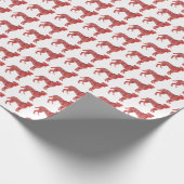 Boxer Christmas Dog Schattige Silhouet Wit Cadeaupapier (Hoek)