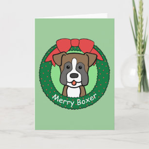 Boxer Christmas Feestdagen Kaart