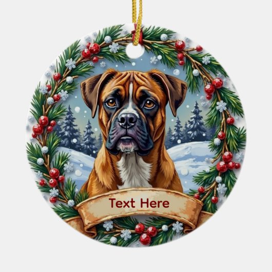 Boxer Christmas Ornament (Voorkant)