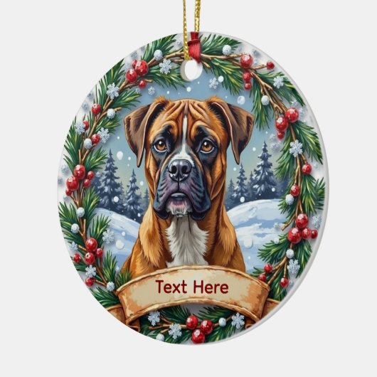 Boxer Christmas Ornament (Links)
