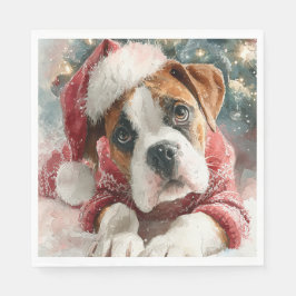 Boxer Christmas Paper Napkin Servet