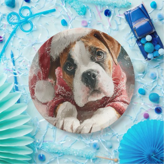   Boxer Christmas  Paper Plate Papieren Bordje (Feest)