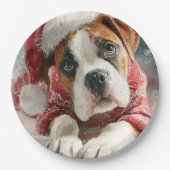   Boxer Christmas  Paper Plate Papieren Bordje (Voorkant)