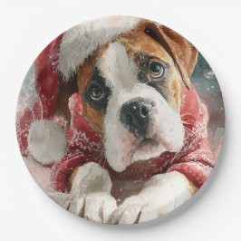   Boxer Christmas  Paper Plate Papieren Bordje
