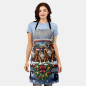 Boxer Christmas Red Truck Holiday Schort (Gedragen)