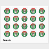 Boxer Christmas Ronde Sticker (Vel)