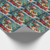 Boxer Christmas Santa Bag Adventure Cadeaupapier (Hoek)