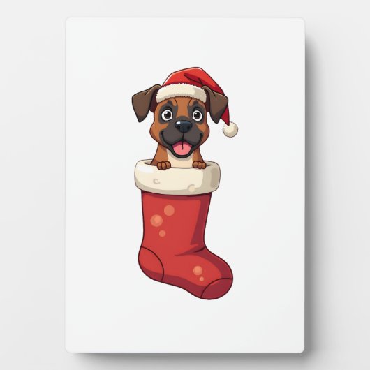 Boxer Christmas Stocking Fotoplaat (voorkant)