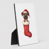 Boxer Christmas Stocking Fotoplaat (Zijkant)
