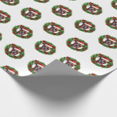 Boxer Christmas Wreath Cadeaupapier (Hoek)