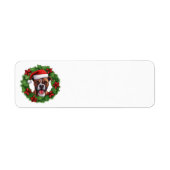 Boxer Christmas Wreath Etiket (Voorkant)