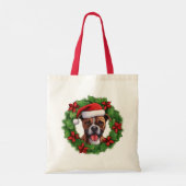 Boxer Christmas Wreath Tote Bag (Achterkant)