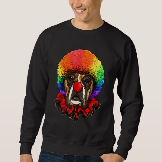 Boxer Clown Boxer Dog Circus Trui (Voorkant)