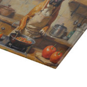 Boxer Cooking in Kitchen Snijplank (Hoek)