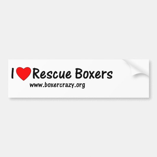 Boxer Crazy Rescue Bumpersticker - DYO (Voorkant)