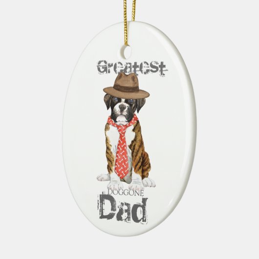 Boxer Dad Ceramic Ornament (Links)