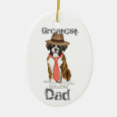 Boxer Dad Ceramic Ornament (Voorkant)
