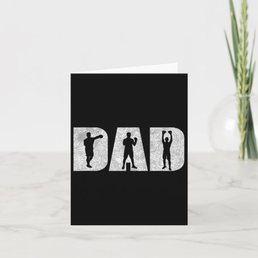 Boxer Dad Love Boxing Gift voor de opleiding MMA B Kaart (Voorkant)