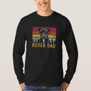 Boxer Dad Retro Boxer Dog Vaderdag T-shirt