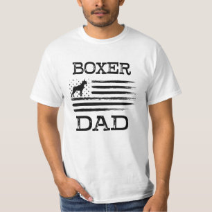 Boxer Dad Shirt Funny Dog Dad Flag T shirt