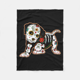 Boxer Dia De Los Muertos Dag Van De Overheid Fleece Deken