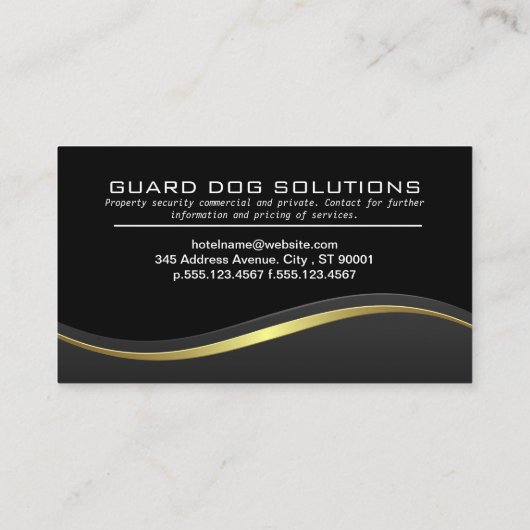 Boxer | Dieren Training | Zwarte Gele Golf  Visitekaartje (Achterkant)