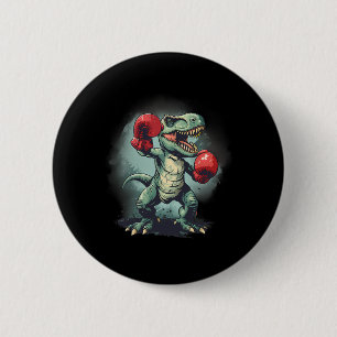 Boxer Dinosaur Boxing Dino Kickboksen T-rex Boksen Ronde Button 5,7 Cm