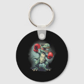 Boxer Dinosaur Boxing Dino Kickboksen T-rex Boksen Sleutelhanger (Voorkant)