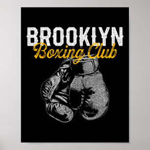 Boxer Distress Retro Brooklyn Boxing Club Vintag Poster
