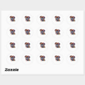 Boxer Dog 2 Ronde Sticker (Vel)