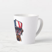 Boxer Dog 4 juli Latte Mok (Rechterhoek)