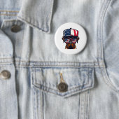 Boxer Dog 4 juli Ronde Button 5,7 Cm (In situ)